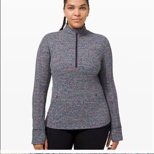 Run Briskly 1/2 Zip, EUC, size 6, battleship coral